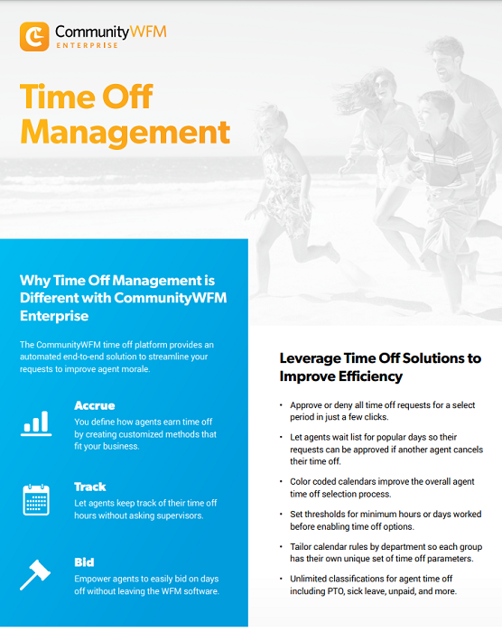 Time Off Software and Solutions for Contact Centers