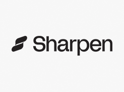 Sharpen logo - FLAT black 2024 version